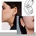 925 Sterling Silver Earrings Small Chunky Silver Hoop Earrings for Women Trendy Hypoallergenic Small Thick Huggie Hoops Earring