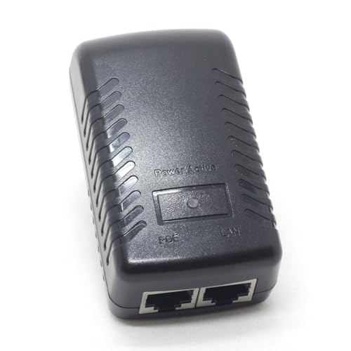 DSLRKIT Adaptador de inyector PoE de 2.5G Gigabit 48V Power Over Ethernet 802.3at U6 Enterprise