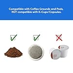 Elite Gourmet EHC113 Personal Single-Serve Compact Coffee Maker Brewer Includes 14Oz. Stainless Steel Interior Thermal Travel Mug, Compatible with Coffee Grounds, Reusable Filter, Black - Image 5