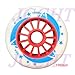 JCCHT 8-Pack 100mm Inline Skate Wheels Outdoor Asphalt 88A Roller Hockey Speed Skating Replacement Wheels,Red,100mm
