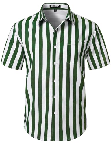 Image of JEMITOP Mens Stretch Wrinkle Free Texture Shirts
