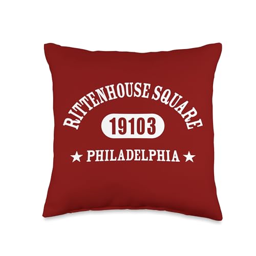 RITTENHOUSE SQUARE Philadelphia PA 19103 Athletic Design Throw Pillow