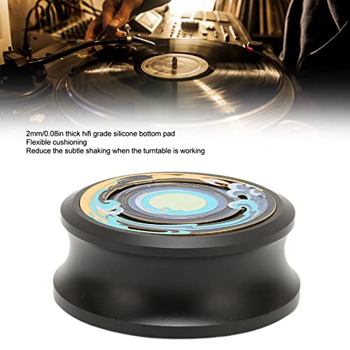 Record Weight Stabilizer, LP Turntable Disc Clamp, Professional Vibration Damping Disc Weight for Record Protection Black - Image 3
