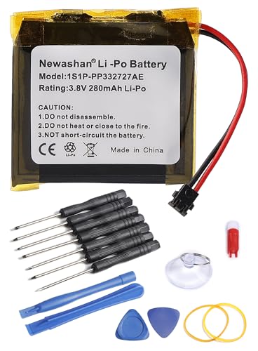 NEWASHAN Batterie AHB332824HPS Compatible avec Tomtom Adventurer Golfer 2 Runner 1 2 3 Spark 1 2 3 Cardio GPS Music Sport Montre Fitness Bracelet Smartwatch Li-ION Li-po...