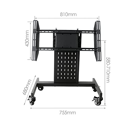 Carro móvil para TV de 52 a 75 pulgadas con ruedas y soporte ajustable miniatura 2