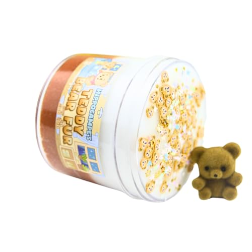 Teddy Bear Fur Slime (SCENTED) | Handmade Slime | Hippocampe Slimes (4OZ)