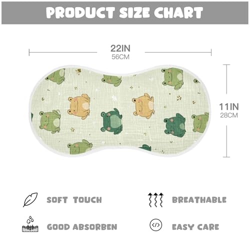 Cartoon Cute Frog Burp Cloths Baby Boys Girls Absorbent Soft Cotton Burping Cloths Rags, 4 Pack2