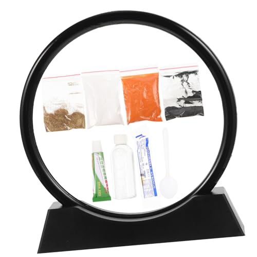 YARNOW 1 Juego kit de pintura de arenas movedizas equipo kit de arena liquida en movimiento decoración de pintura de arena en movimiento DIY kit de adorno con imagen de arena el plastico