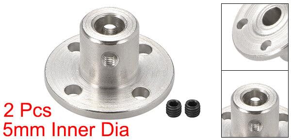 2pcs 5mm Rigid Flange Coupling Motor Guide Shaft Coupler for DIY Parts