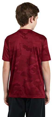 Sport-Tek Boys' Camohex Tee L True Navy #TOP2