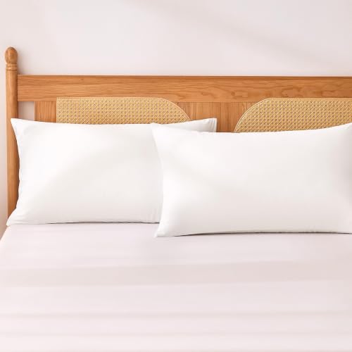 Amazon Basics Cooling Pillow Cases for Hot Sleepers, Soft Pillow Covers, Silky Smooth on Hair and Skin, High Elastic and Envelope Closure for Snug Fit, 20" x 36", King, White, Pack of 1 - image 3