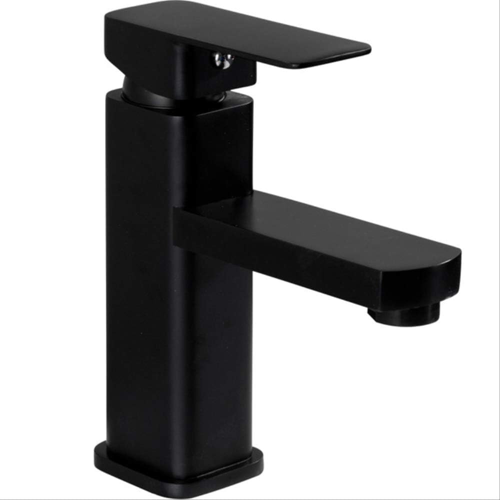 Black Square Paint Faucet Sink Washbasin Bathroom Basin Faucets Hot Cold Mixer Tap Single Hole Classic