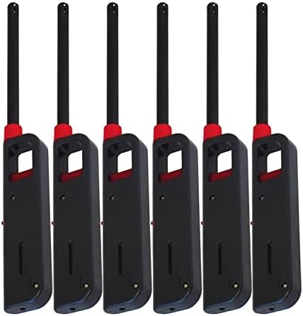 6 Pack BBQ Grill Lighter Refillable Butane Gas Candle Fireplace Kitchen Stove Long