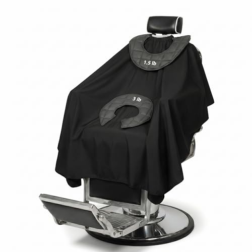 The Weighted Cape 1.5 & 3lb Kids Set (Ages 313) Weighted Hair Cutting Barber Capes with Elastic Collar Waterproof Salon Capes for Added Comfort Perfect for Barber & Hairstylist (52 x 36 in)