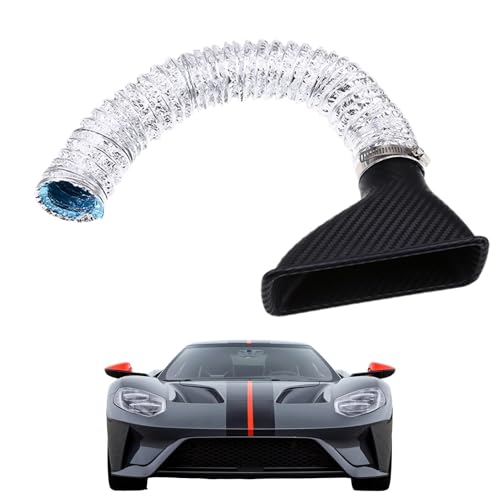 Ventilación de entrada de aire para automóvil, entrada de aire de turbina, Ventilador de manguera de entrada de aire frío, Turbocompresor de entrada de aire de coche eficiente con salida de aire de tu