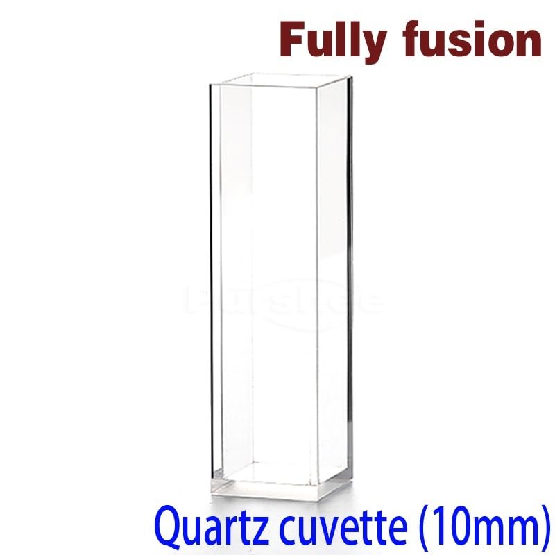 Celda de fluorescencia de cuarzo estándar con tapa, longitud de paso de 10 mm, volumen de 3,5 ml, cubeta de vidrio de cuarzo for espectrofotometría visible
