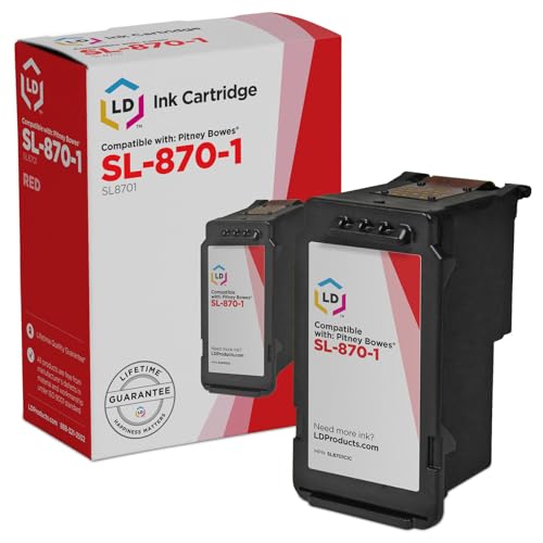 LD Products Compatible Ink Replacement for Pitney Bowes SL-870-1 Red