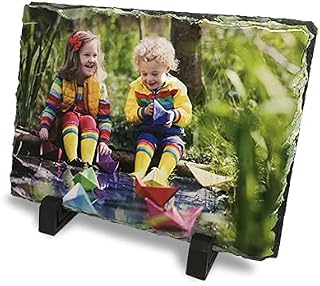 Pajo Personalised Rectangle Photo Slate 190x140mm. Premium quality with stand included. Customised with the photo of your choice. (190x140mm)