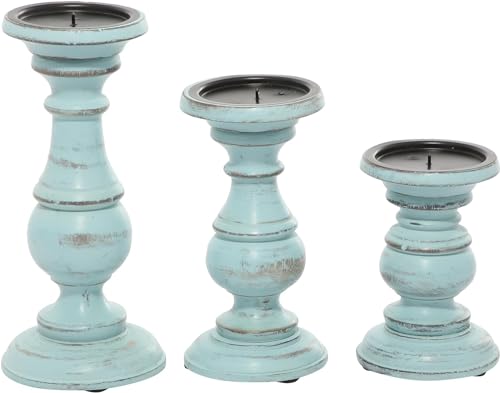 Leatherooze GD-001 Traditional Mango Wood Pillar Candle Holder cover