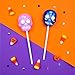Halloween Sugar Skull Lollipops Candy, 24 Pack, Dia De Los Muertos, Strawberry, Orange, and Blue Raspberry Suckers