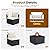 DUMOS 7 Piece Outdoor Patio Sectional Sofa, Modular Wicker Furniture Set with 2.8" Thick Cushions, Adjustable Feet, Weather-Resistant Rattan Outdoor Couch for Backyard, Deck, Garden, Poolside, Black