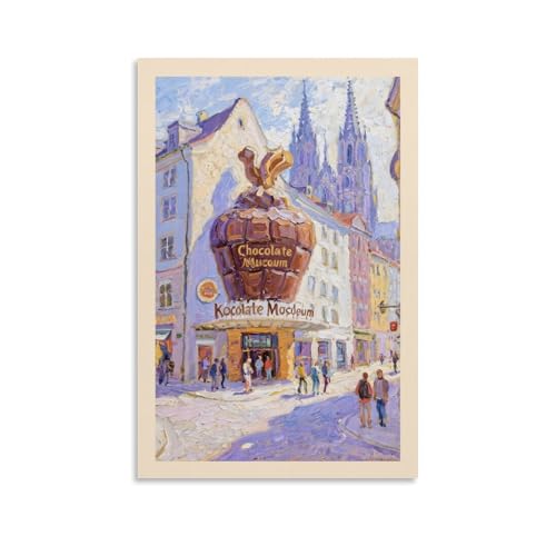 TSIDDKA Cologne Chocolate Museum Urban Art Living Bed Room Decor Modern Aesthetic Wall Art Posters Gift For Friend Unframe-style 12x18inch(30x45cm)