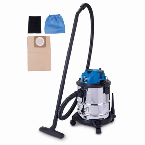 Scheppach Aspirateur Eau et poussières 3en1 VC20-1300W - Puissance d'aspiration Max 20 kPa - 20L - Longueur du Flexible 2 m - Accessoires Inclus