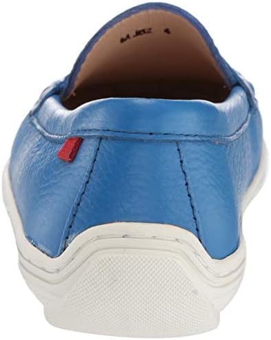 Marc Joseph New York Unisex Genuine Leather Boys/Girls Casual Comfort Slip On Moccasin Loafer Shoes Driving Style, Royal Blue Grainy, 3.5 M US Little Kid | Image 2