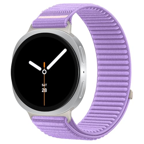 Image of Nylon Loop Straps Compatible with Samsung Galaxy Watch 8 Strap 40mm 44mm, Fabric Sport Bands for Galaxy Watch 8 Classic Band 46mm, No Gap Wristband with Metal Connector