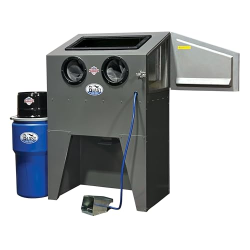 Skat Blast TP Tools USA 2234FP Abrasive Sandblast Sandblasting Cabinet with HEPA Vacuum, 34\"W x 22\"D x 20.5\"H Work Area, Made in USA
