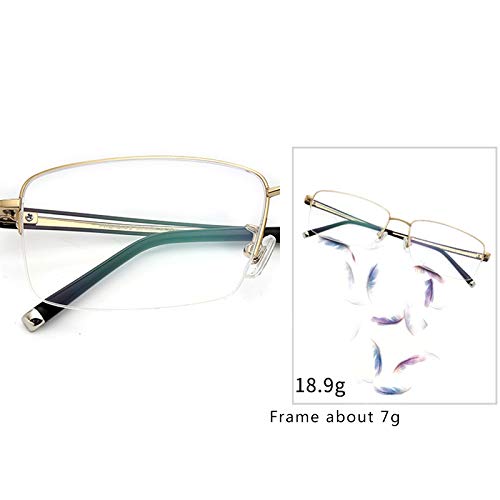 Okulary antyniebieskie i chroniące przed promieniowaniem UV dla mężczyzn i kobiet, lekkie i modne okulary progresywne Smart Zoom z wieloma ustawieniami ostrości (+ 1,00- + 3,50)