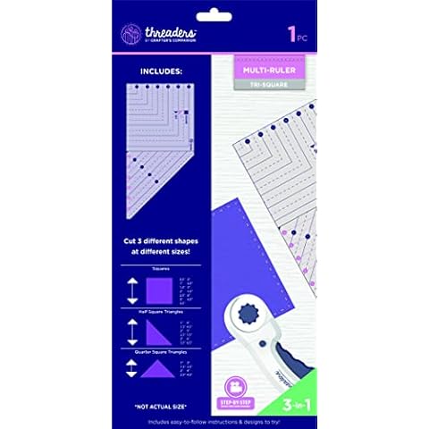 Threaders TH-1705 Multiregla Tri-Square para Parches y Acolchados Cover