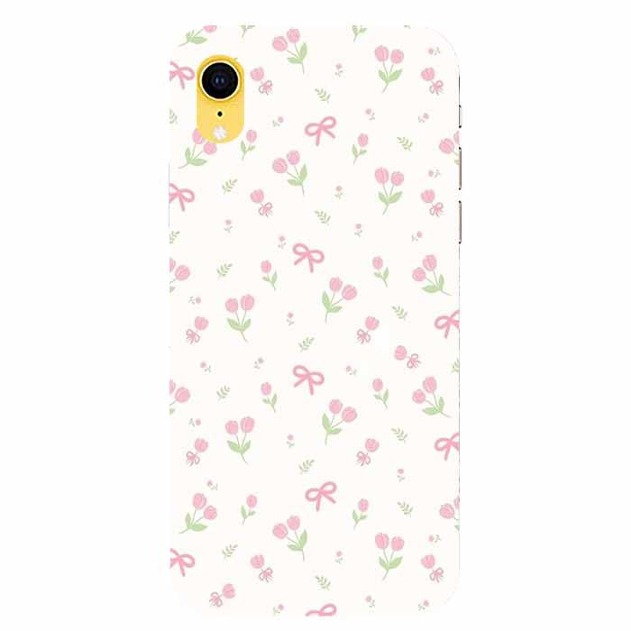 Small Pink Bow Printed Hard Back Case Cover for Apple iPhone XR
