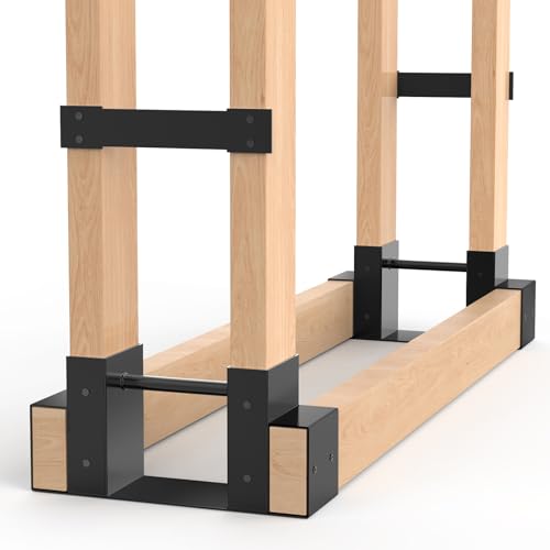 Uprimu Firewood Racks Outdoor,Firewood Holder Lumber Storage Rack, Adjustable to