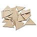 Produktbild Sharplace Holz Scheibe Verzierungen Scheiben Blumen/Dreieck/Quadrat DIY Naturholzscheiben für Hochzeit Basteln Kunst Handwerk - Dreieck, 50 mm 20 Stück