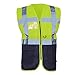 Produktbild Yoko Hi-Vis Premium Executive Weste für Männer (M) (Neongelb/Marineblau)