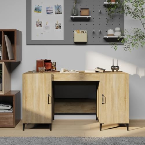Bureau en bois avec 2 compartiments de rangement pour optimiser le télétravail - 2
