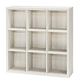 白井産業 無垢材をイメージさせる厚さ3.6cmの天板 A4ファイルBOXがぴったり入る奥行 棚板耐荷重15kgのラック シェルフ 本棚 アイボリー 木目 幅110 高さ113.4 奥行28.3cm SEP-1111IV セパルテック