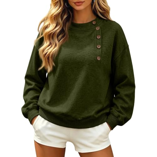 Crew Neck Sweatshirts Women Fall Y2k Vintage Fleece Pullover Sweatshirt - image 2