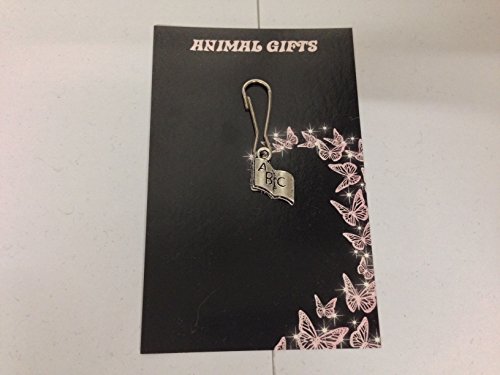 Zipper Pull on jeans bags coats anything with a zip Tibetan Silver ABC Book COMES WITH RETAIL PACKAGING CH19