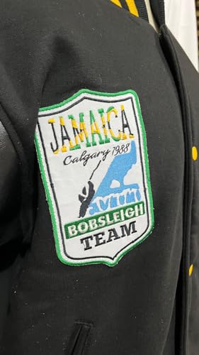 Image of My Party Shirt Irv Blitzer Jamaican Bobsled Team Varsity Jacket - Everyday Wear & Costume Coat - Sports 90s Movie Gift Black