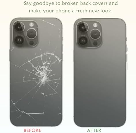 Back Rear Glass Cover Replacement Compatible with iPhone 13 6.1 inches with Repair Tool Kits (White)