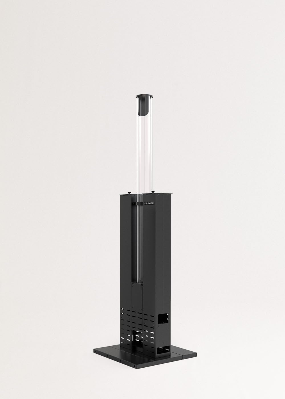 CREATE/FIRE TUBE HEATER/Estufa exterior de pellets sin humo / 8.2kW. libre de humos. materiales resistentes capacidad 3.6 kg pellets. cobertura de hasta 9m2. consumo de hasta dos horas y media