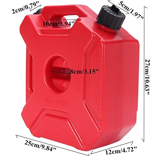 Fuel tank Plastics Fuel Tank Petrol Tanks Mount Motorcycle Can Gas Can Gasoline Oil Container Fuel-jugs For storing oil (Color : Red)