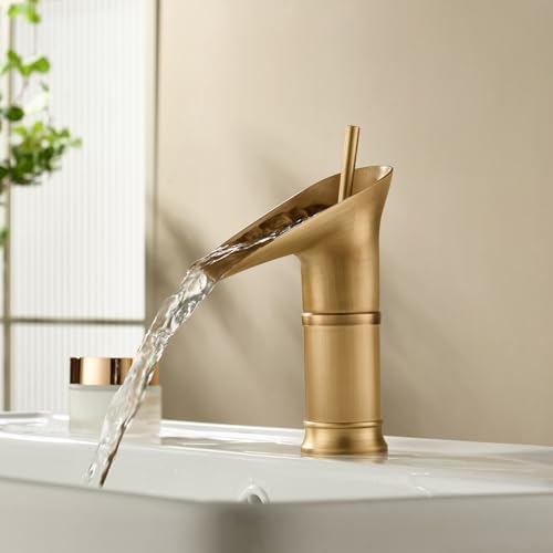 Robinet mitigeur cascade en laiton antique noir de haute qualité pour salle de bain