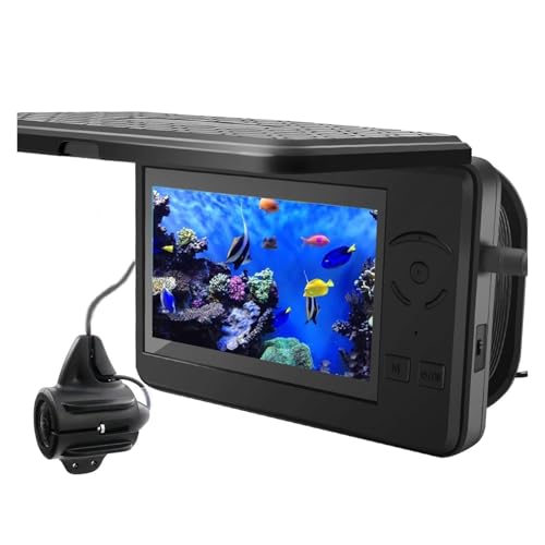 OXOAMP Cámara de Pesca submarina Buscador de Peces de vídeo portátil, cámara de Pescador de vídeo subacuático Full HD 1280 * 720P 15m, cámara Led infrarroja for Pesca en Hielo de Invierno
