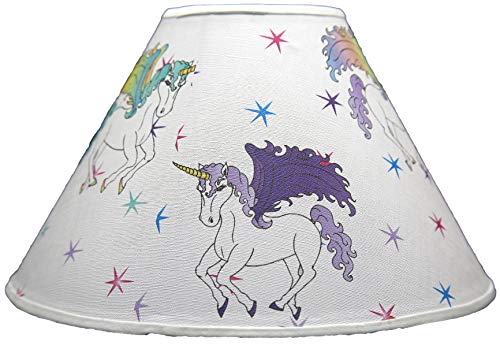 Unicorn Lamp Shade Multicolored Unicorn Horse and Stars Lampshade Children's Nursery Decor 11 x 7 x 4