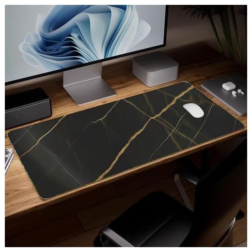 Leather Minimalist Desk Pad, Colorful Art Mouse Pad Large Computer Keyboard Gaming Mousepad Waterproof Desktop Protector & Cover, Decorative PU Leather Laptop Mouse Mat Decor 10 x 25.6 inch C106