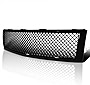 Spec-D Tuning Mesh ABS Glossy Black Front Hood Grille 1PC Compatible with Chevy Silverado 1500 2007-2013