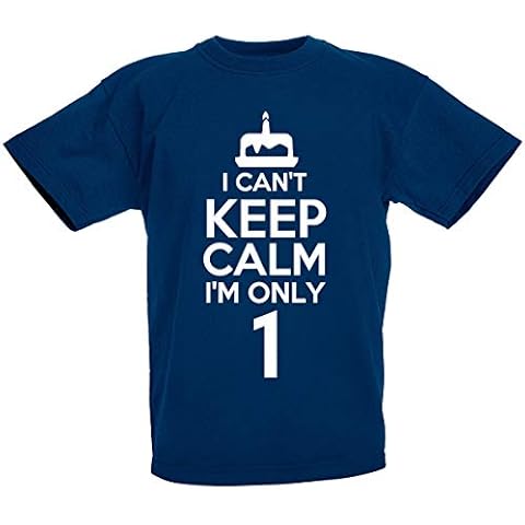 I Can't I'm Only 1-1st Birthday Gift T-Shirt for 1 Year Old Boys & Girls (Navy) Cover